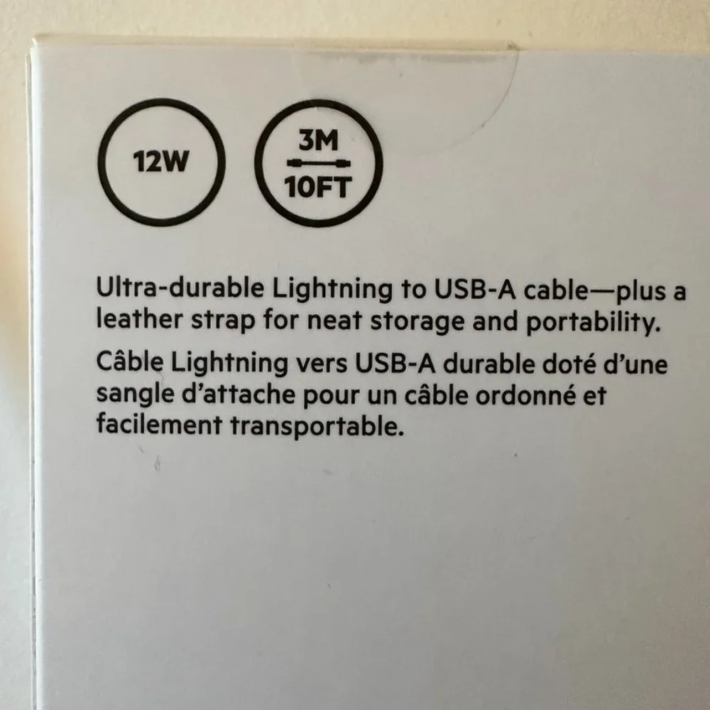 Belkin 10' Boost Charge Lightening to USB-A Cable & Strap